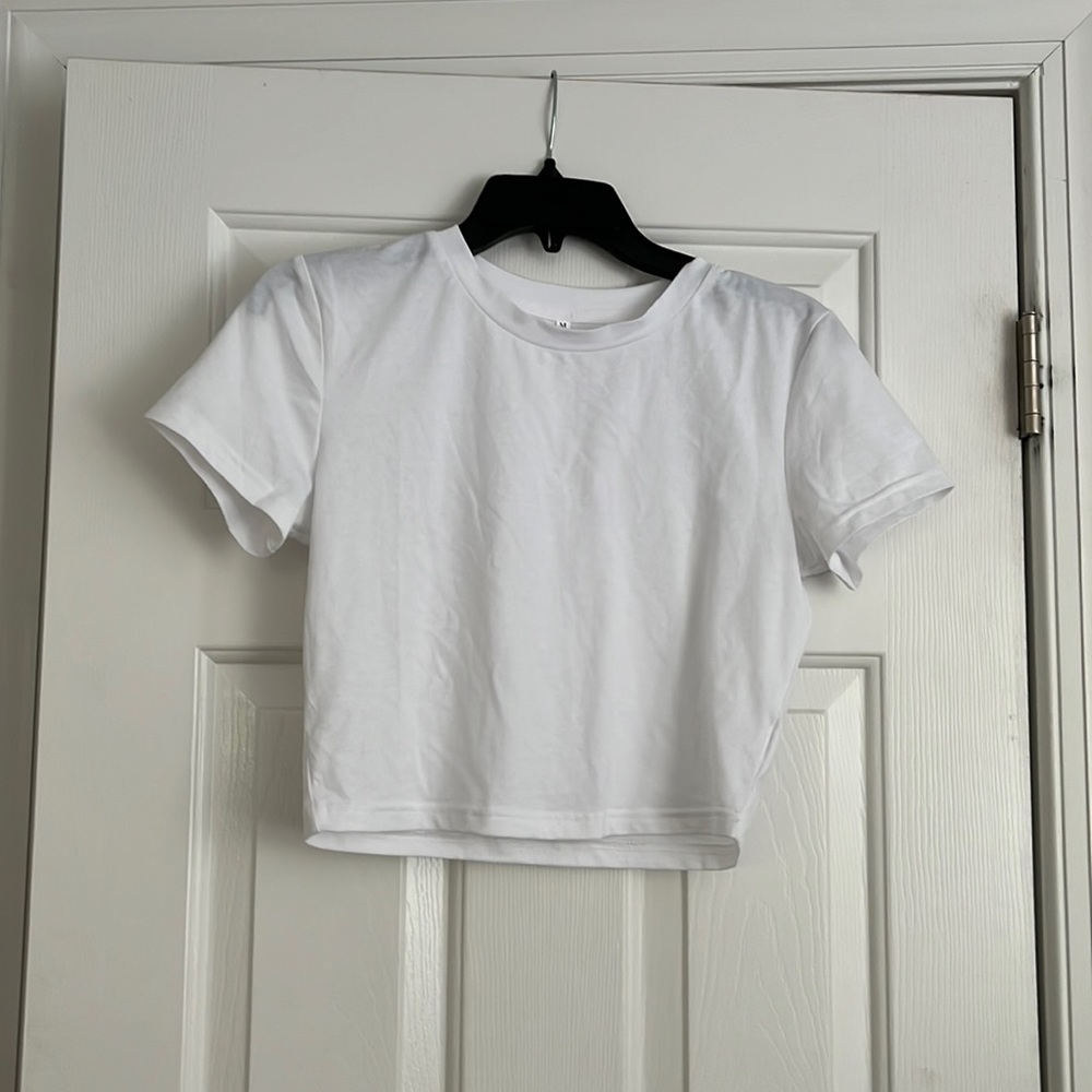 Shein White Crop Top M